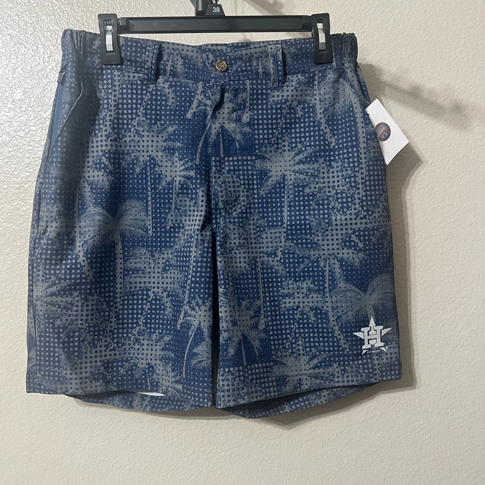 Houston Astros Mens Navy BERMUDA Performance Shorts SIZE Small NWT